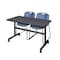 Kobe Rectangle FlipTop Table, 48" W, 29" H, Laminate Top, Gray MKFT4830GY44BE - alternate 1
